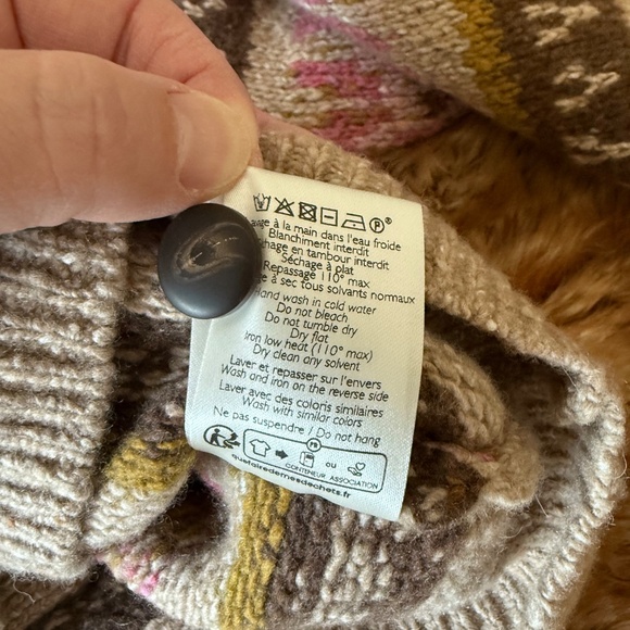 Sezane Antonin Cardigan Beige Rose - Size XL - Picture 4 of 7